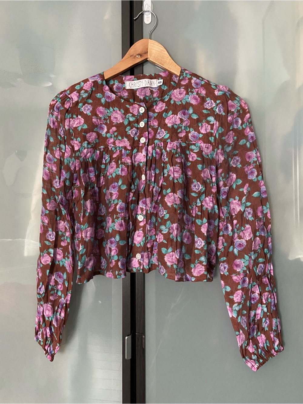 NEW christy dawn canyon rose violet blouse XS